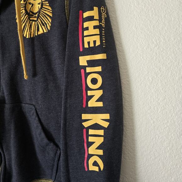 Disney Lion King‎ Size XSmall The Broadway Musical Full Zip Hoodie Gray Yellow - Picture 4 of 7
